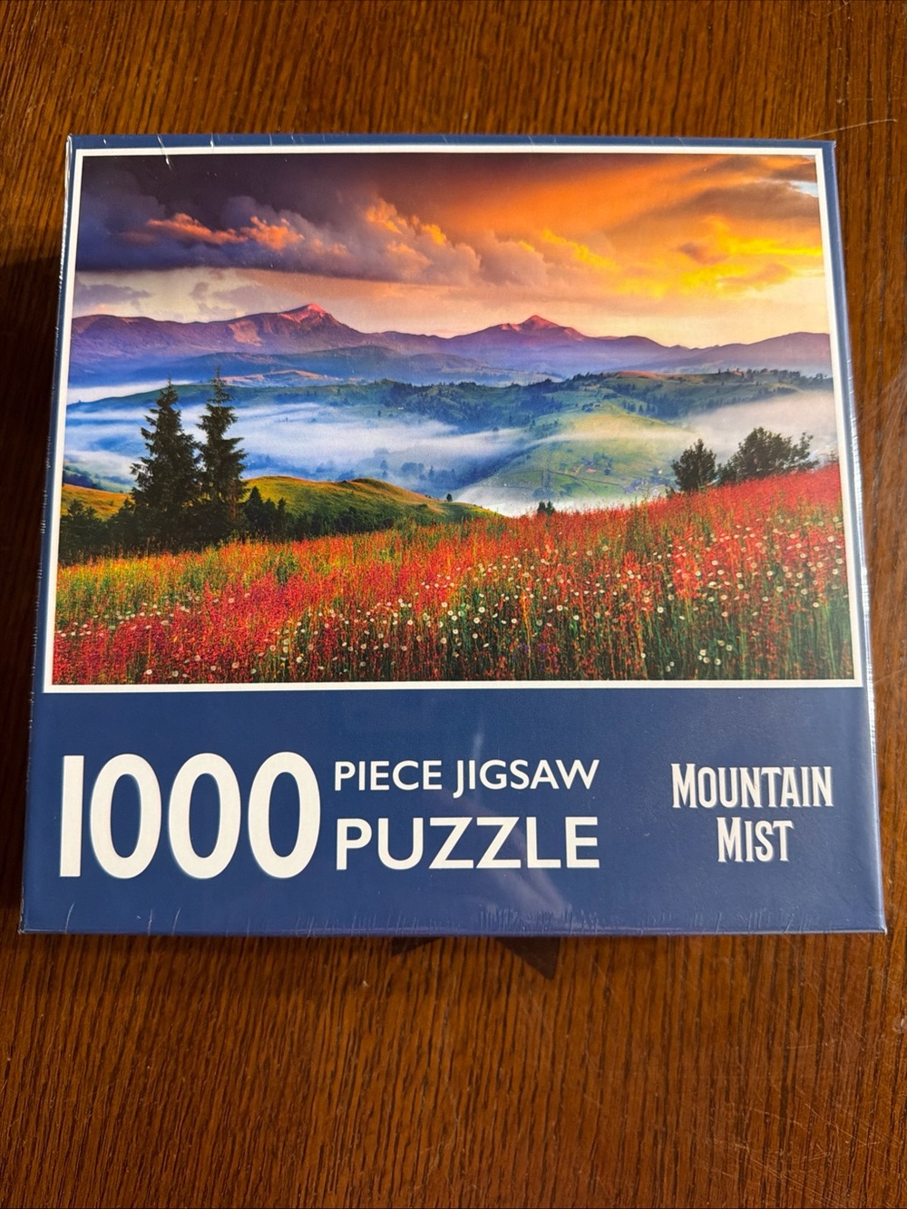 1000-Piece 'Mountain Mist' Jigsaw Puzzle - Scenic Landscape in Blue